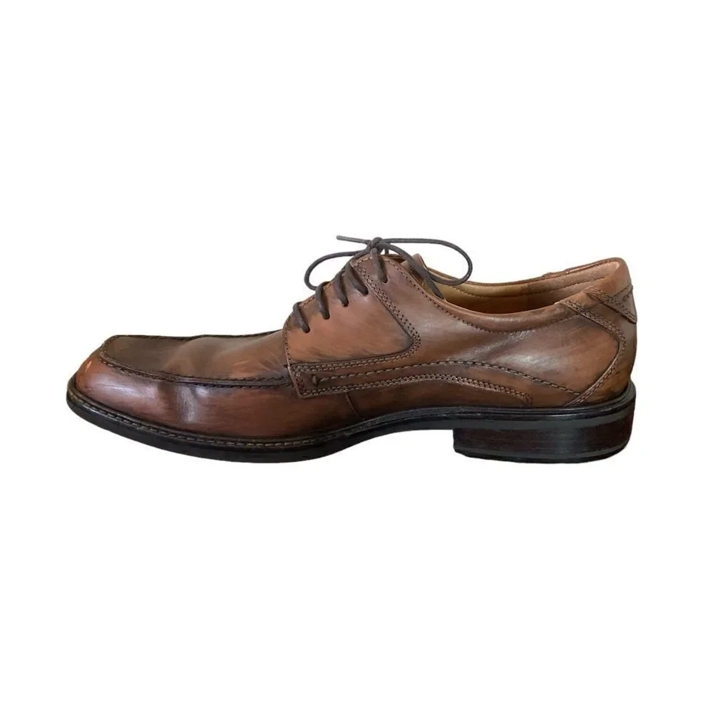 Ecco Shoes Mens Size 11 Leather Square Toe Oxfords